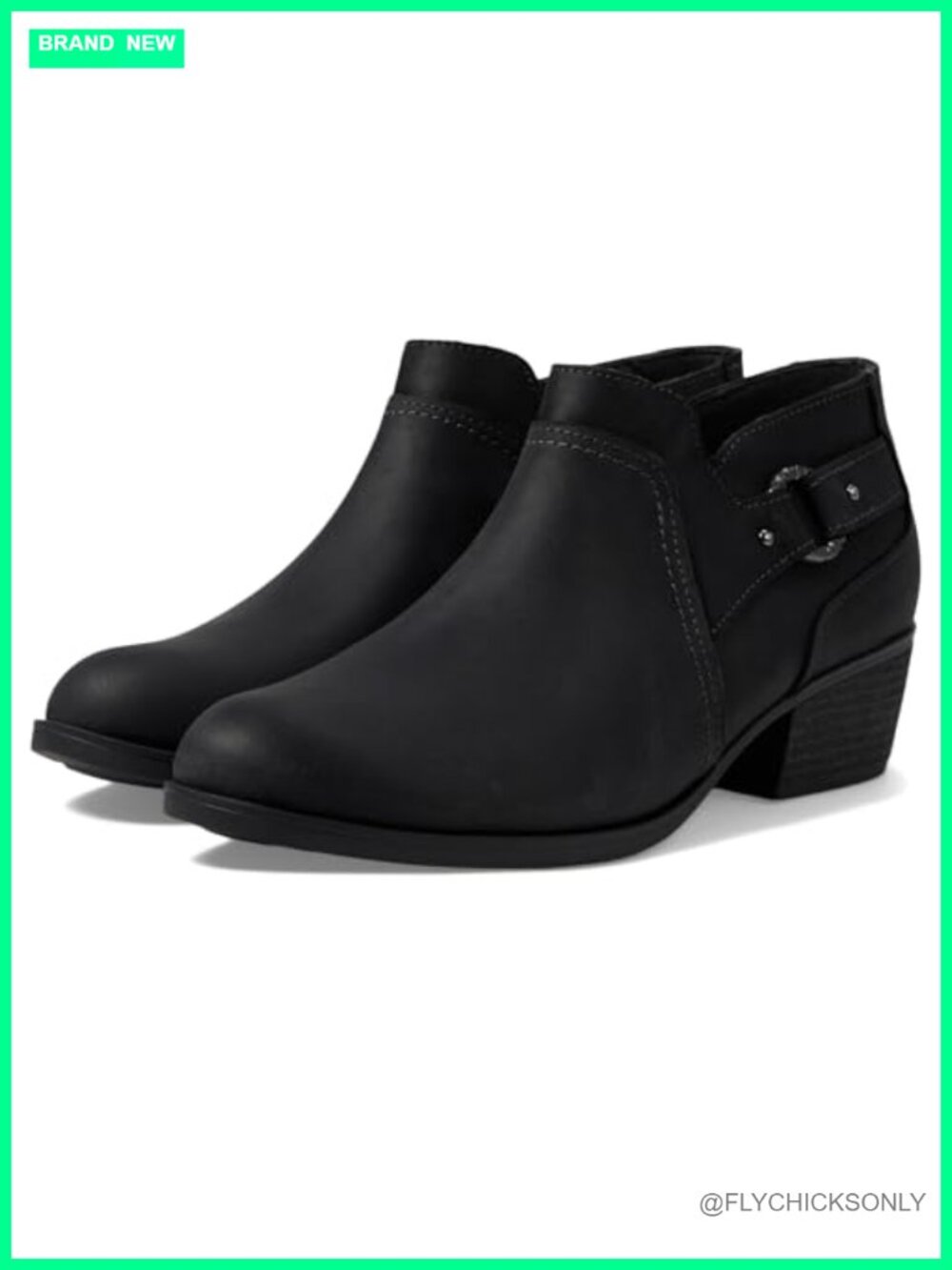 Leather Ankle Bootie with Side Zip and Stitched Detailing